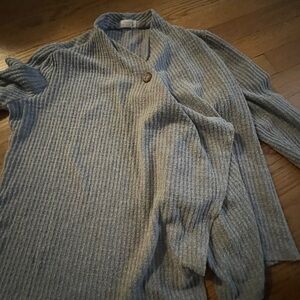 Gray Women's Cardigan Sweater